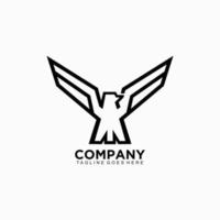 Eagle logo simple design vector