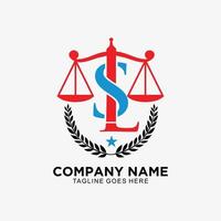 LS initial logo design templates for law firm business and other vector