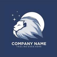 Lion head logo design vector and illustration