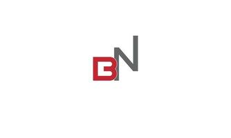 letras del alfabeto iniciales monograma logo bn, nb, b y n vector