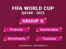 FIFA Qatar world cup 2022 group d participating countries vector