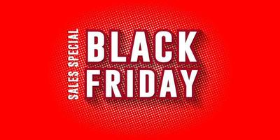 black friday sale poster or banner with modern 3d writing vector