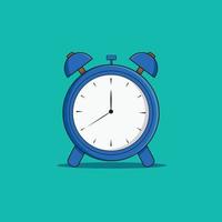 blue alarm clock vector