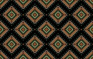 Geometric ethnic oriental seamless pattern traditional. Fabric flower pattern background. vector