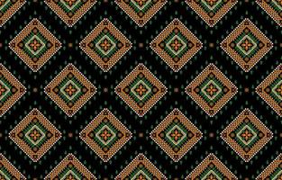 Geometric ethnic oriental seamless pattern traditional. Fabric flower pattern background. vector