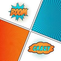 Abstract Comic Style Background Design vector