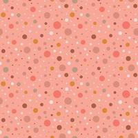 Pink polka dot pattern. Seamless dotted pattern with pastel pink circles illustration. Vector abstract background with round shapes. Pinkish element for grahic wallpaper, banner, decorative paper.