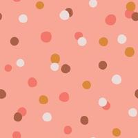 Pink Christmas polka dot pattern. Seamless dotted pattern Pink pastel circles. Confetti abstract vector repeated background. Hand drawn geometric repeated paper Birthday. Polka dots illustration.