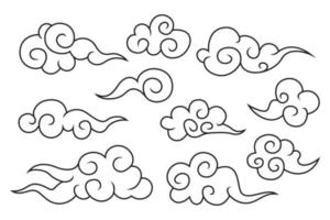 Cartoon clouds seamless pattern vector