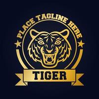 tiger icon and logo. vector illustration