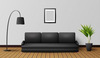 sala de estar moderna interior vector