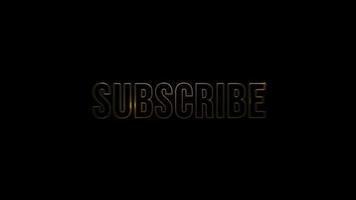 Modern style animation Subscribe with black background video