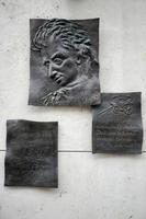 Munich, Alemania, 2014. Relieve de Mozart en Munich foto