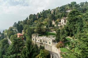 Bergamo, Lombardy, Italy, 2014. View of properties at the highest point of Bergamo photo