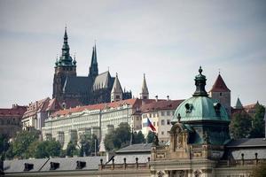 Prague, Czech Republic, 2014. View from the Cechuv Bridge in Prague photo