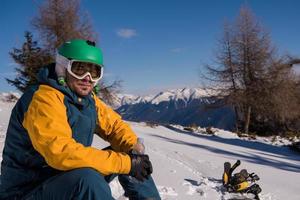 snowboarder portrait view photo