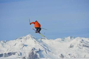 Skier portrait view photo