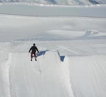 Skier portrait view photo