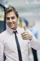 it engineers in network server room photo