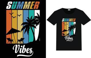 tipografía de verano y diseño gráfico de camisetas. vector