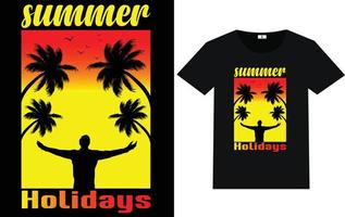 Summer Typography and Graphic T shirt Design vector