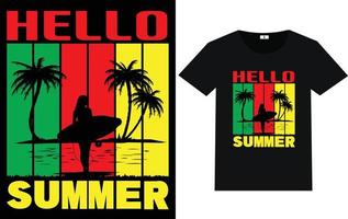 Summer Typography and Graphic T shirt Design vector