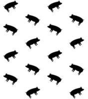 Seamless pattern of pig vector