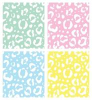 Set of leopard prints vector