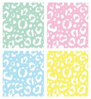 Set of leopard prints vector