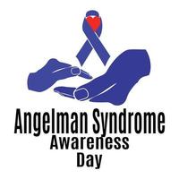 Angelman Syndrome Awareness Day, Idea for a poster, banner, flyer or postcard on a medical theme vector