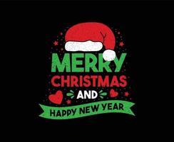 Merry Christmas and Happy New Year Vector T-shirt Design