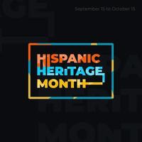 Hispanic heritage month. Abstract logo design in retro style, geometry. vector