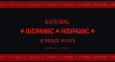 Hispanic heritage month. Abstract ornament background design, retro style with text vector