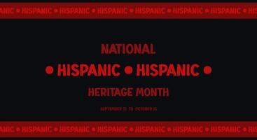 Hispanic heritage month. Abstract ornament background design, retro style with text vector