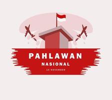 INDONESIA NATIONAL HEROES DAY BANNER, HEROES DAY vector