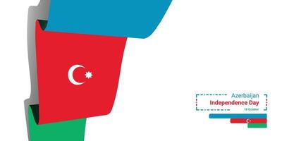 la bandera de azerbaiyán para celebrar el día de la independencia vector