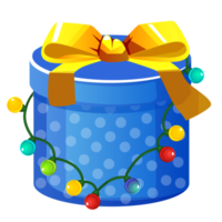 Weihnachtsgeschenk Blue Box mit Schleife png