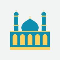 objeto de ilustración de vector de mezquita para diseño islámico