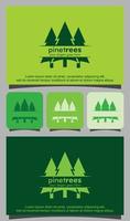 Pine Tree logo design vector