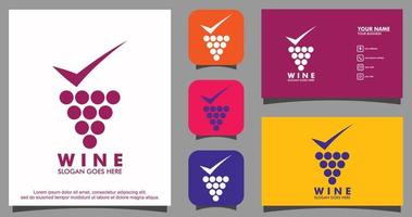 Grape fruit logo design template vector