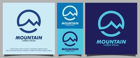 Simple Mountain logo design template vector