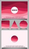 Bright color waves logo vector design