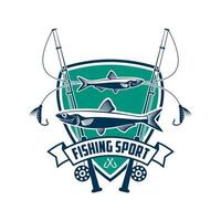 Fishing sport club vector sign