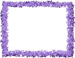 cadre fleuri. bordure de feuilles png