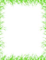 bordure de page d'herbe. cadre d'herbe png