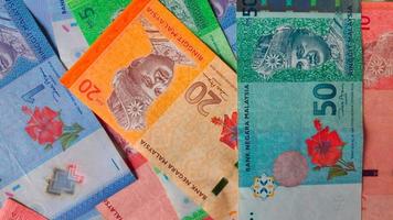 roterande stack av malaysiska ringgit video