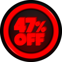 TAG 47 PERCENT DISCOUNT BUTTON BLACK FRIDAY PROMOTION FOR BIG SALES png