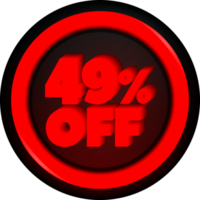 TAG 49 PERCENT DISCOUNT BUTTON BLACK FRIDAY PROMOTION FOR BIG SALES png