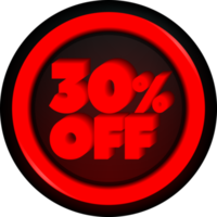 TAG 30 PERCENT DISCOUNT BUTTON BLACK FRIDAY PROMOTION FOR BIG SALES png