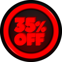 TAG 35 PERCENT DISCOUNT BUTTON BLACK FRIDAY PROMOTION FOR BIG SALES png